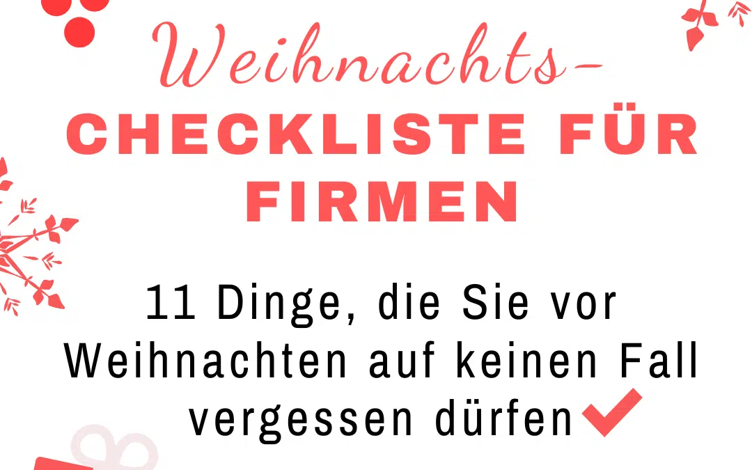 Weihnachtscheckliste für Firmen