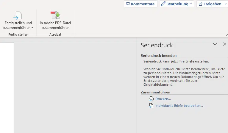 Serienbriefe erstellen mit dem Seriendruck-Assistent in Word