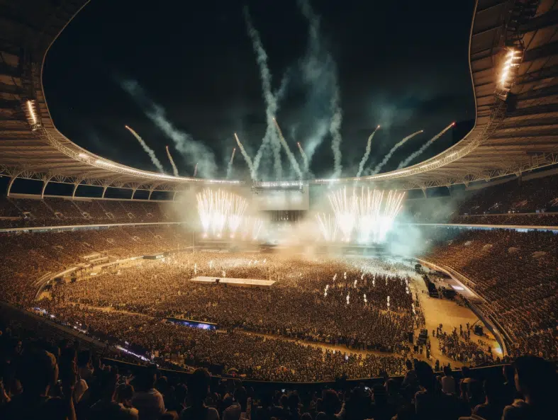 Riesiges Konzert in Stadion