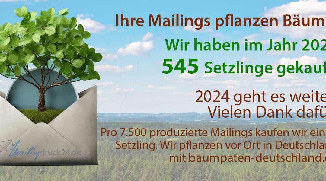 Ihre Mailings pflanzen Bäume