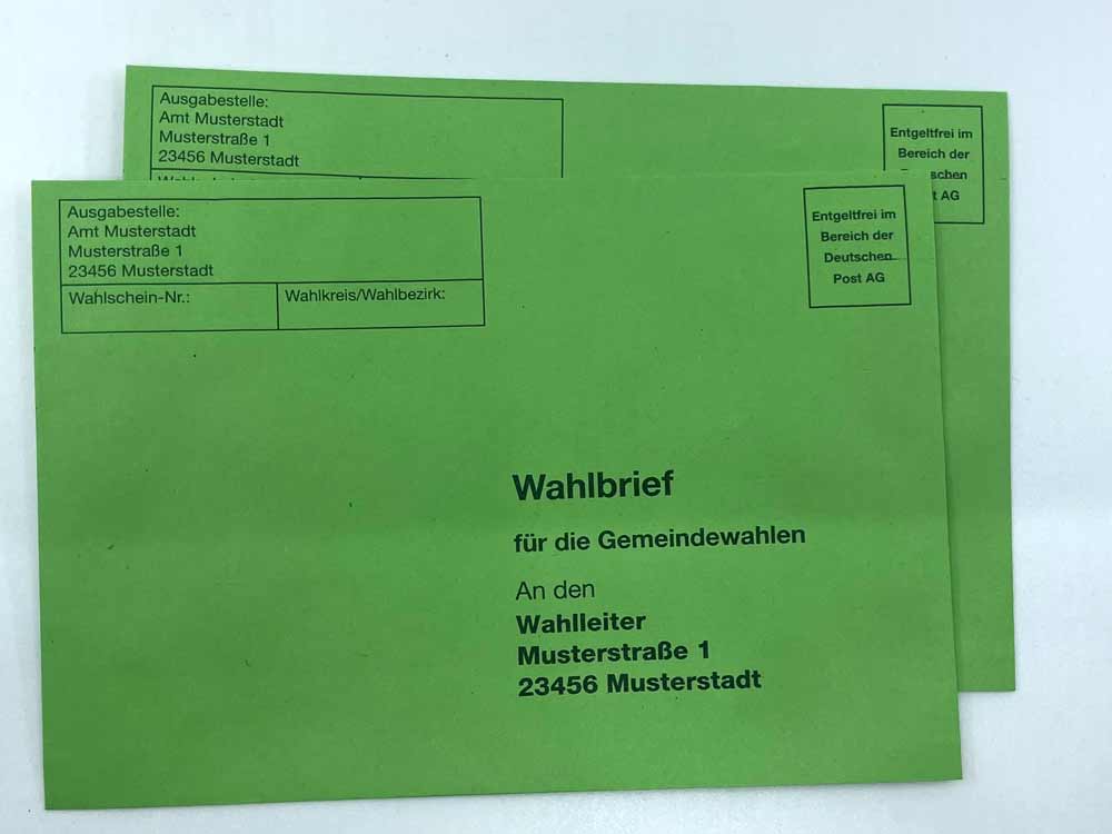 Wahlbrief  mit individuellem Aufdruck 